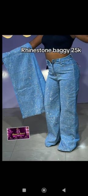 Luxury stone baggy jean