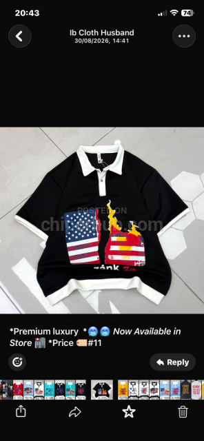 High quality male top available for pick up