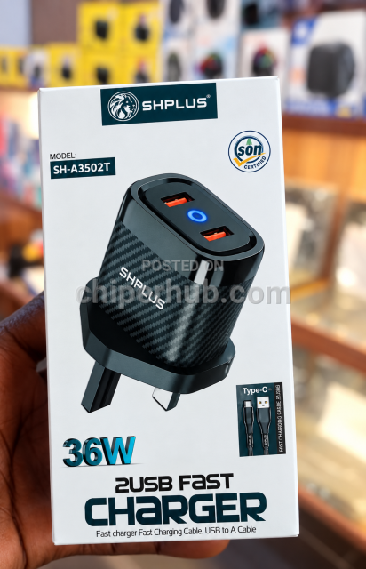 SHPLUS 36W 2USB Fast Charger (SH-A3502T)