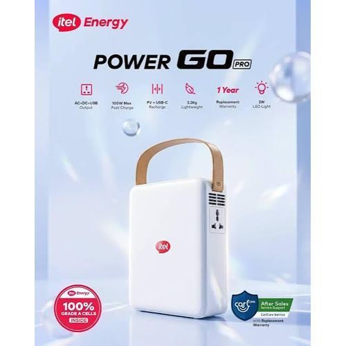 itel Power Go Pro 100,000mAh 320Wh 200W AC + DC 133W Portable Power Station, LiFePO4 IESS-320ACT