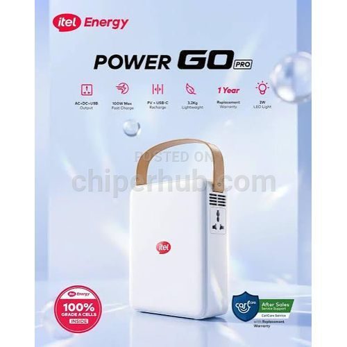 itel Power Go Pro 100,000mAh 320Wh 200W AC + DC 133W Portable Power Station, LiFePO4 IESS-320ACT