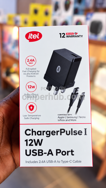 itel ChargerPulse I 12W USB-A Charger