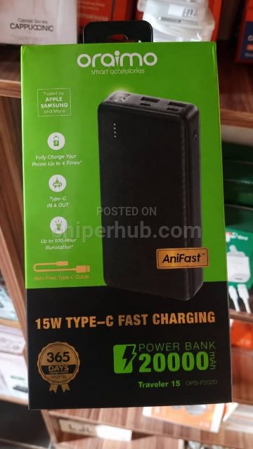 Oraimo 20,000mAh Type-C Power Bank